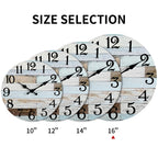 Kecyet Wall Clock - 16 Inch Large Silent Non-Ticking Wall Clocks Battery Operated Coastal Country Style Decorative For Living Ro