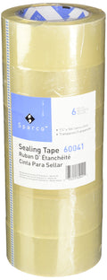 Sparco Sealing Tape Transparent Heavy Duty, 48Mm X 50M, 6 Rolls (60041)