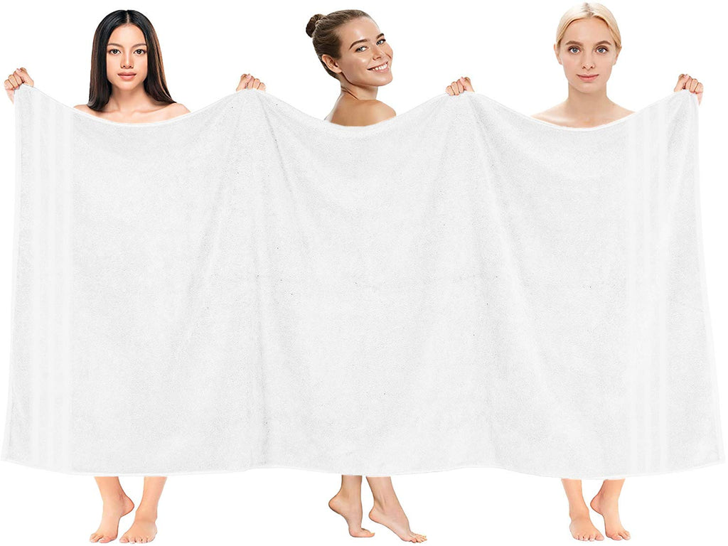 Dan River Bath Sheets Set Of 2 - 550 Gsm Ultra Super Soft & Highly Absorbent Sheets - 100% Cotton Jumbo Large Bath Towels For Ba