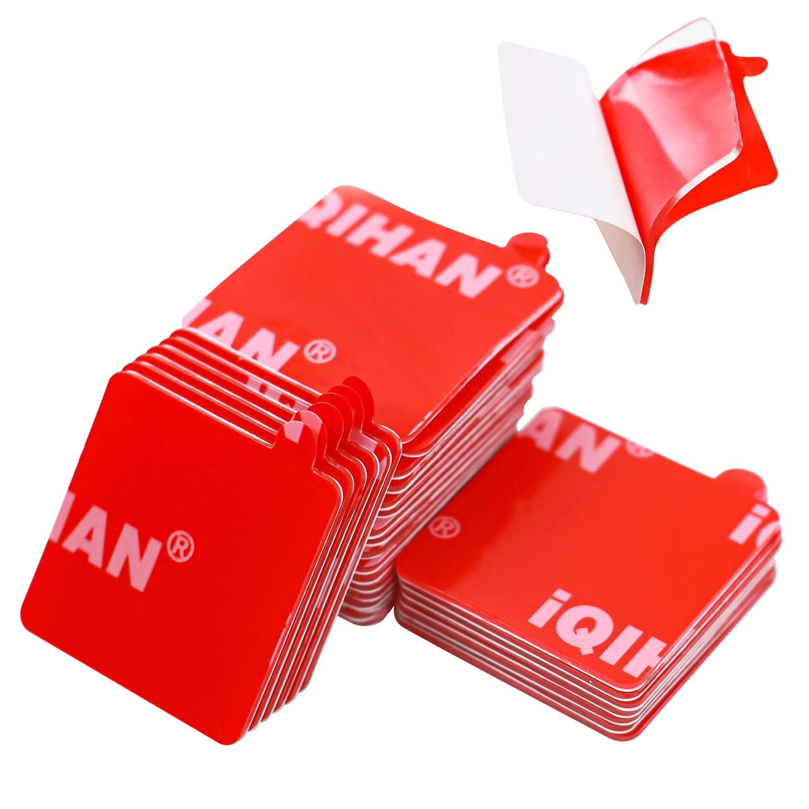 Rn Ru  Nice Double Sided Mounting Gel Pads Square - 30Pcs 1.57' X 1.57', Two Sided Heavy Duty Sticky Nano Patch, Clear Precut