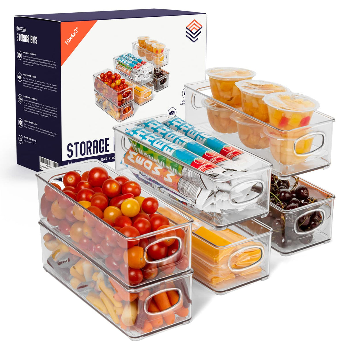 Clearspace Plastic Pantry Organization And Food Storage Bin - Great Kitchen Organization And Kitchen Storage - Fridge Organizer