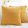 Simmore Decorative Throw Pillow Covers 24X24 Set Of 2, Soft Plush Flannel Double-Sided Fluffy Couch Pillow Covers For Sofa Livin