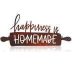 Funrous Kitchen Wall Art Decor Happiness Is Homemade Metal Sign Rustic Farmhouse Kitchen Decor Hanging Kitchen Decorative Signs 