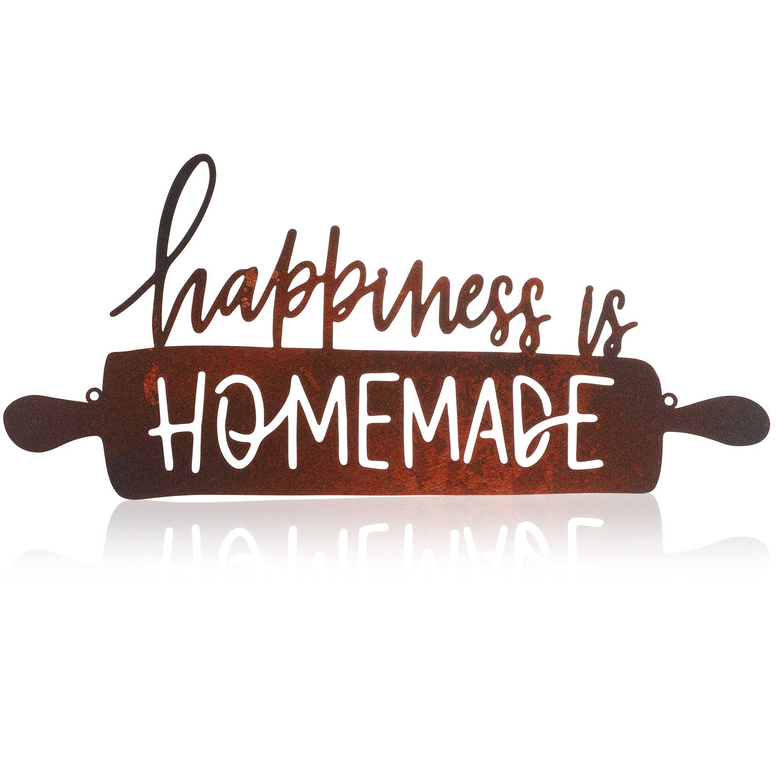 Funrous Kitchen Wall Art Decor Happiness Is Homemade Metal Sign Rustic Farmhouse Kitchen Decor Hanging Kitchen Decorative Signs 