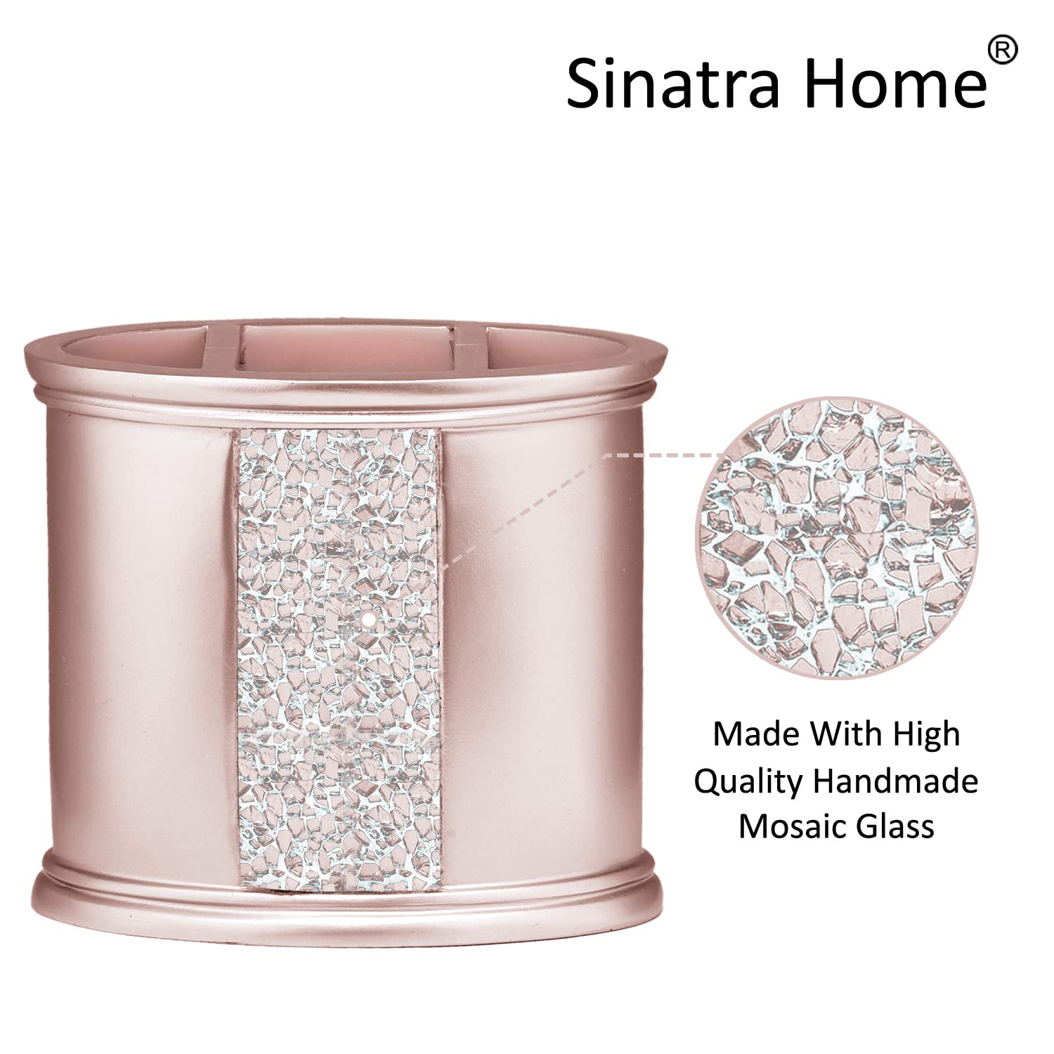 Popular Bath Sinatra Bath Shower Tooth Brush Holder Silver Modern Classic Bath Accessories Decorative Beautiful Hollywood Design