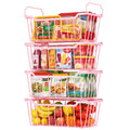 Goovilla Freezer Organizer Bins with Foldable Handle, 4 Pack Stackable Freezer Baskets for 3.5-7 Cu.FT Deep Chest Freezer Organi