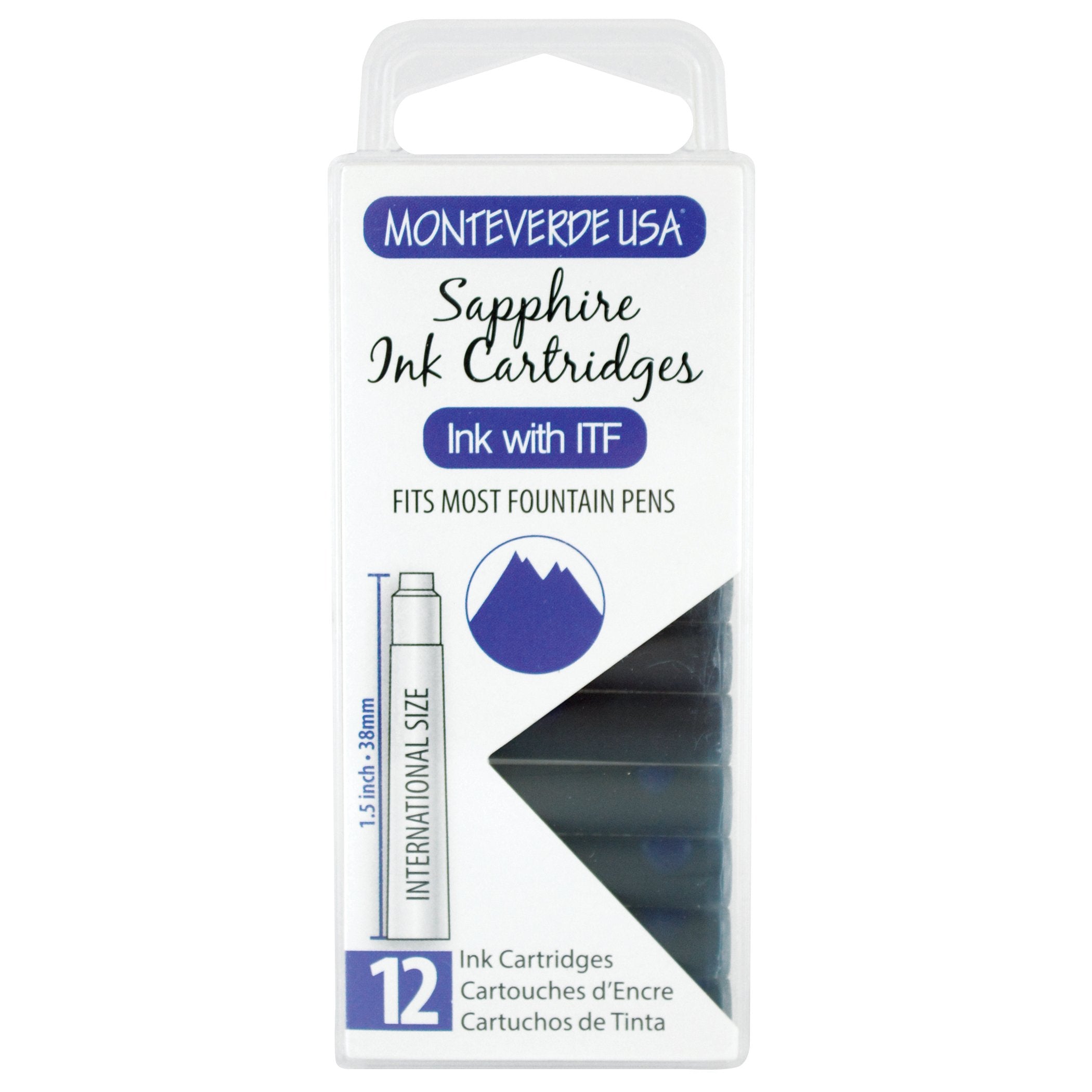Monteverde Ink Cartridge (Standard Size), Sapphire