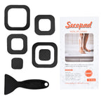 Secopad Non-Slip Bathtub Stickers, 72 PCS Safety Bathroom Tubs Showers Treads Adhesive Decals Scraper (Black)