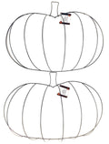 Holiday Autumn Pumpkin Shaped Metal Wreath Form - Bundle of (2) Pumpkin Shaped Forms