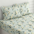 Dream Weaverz Polycotton Printed 260 Thread Double Bed Size Fitted Elastic Bedsheet|72X78X7|2 Frill Pillow Cover|46X72Cm