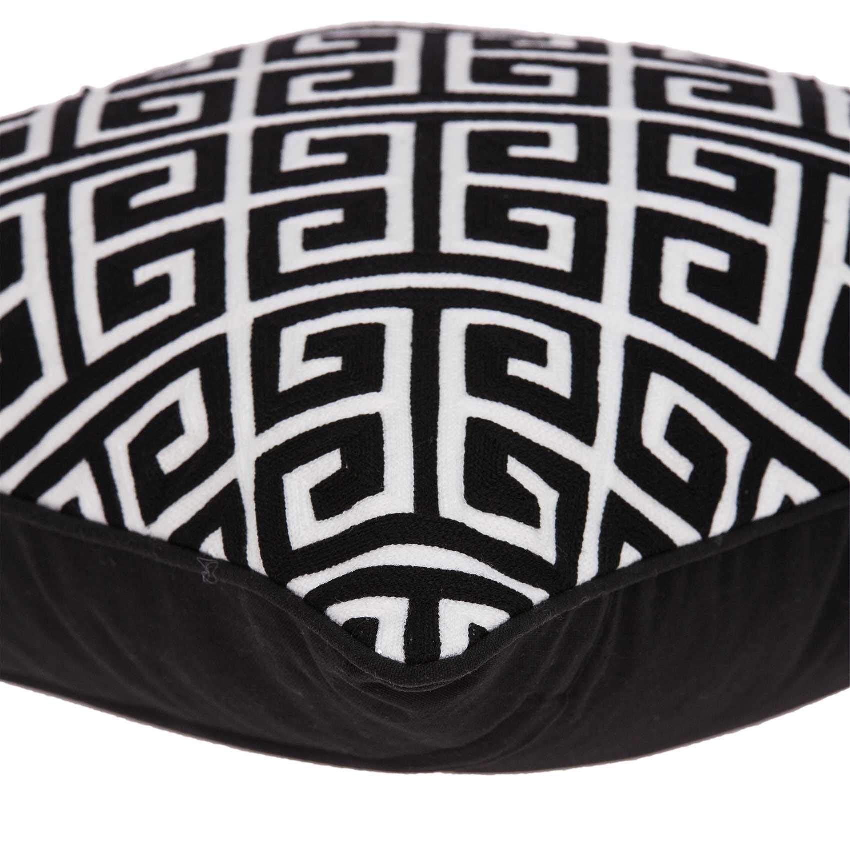 20' X 7' X 20' Black and White Pillow Cover with Down Insert