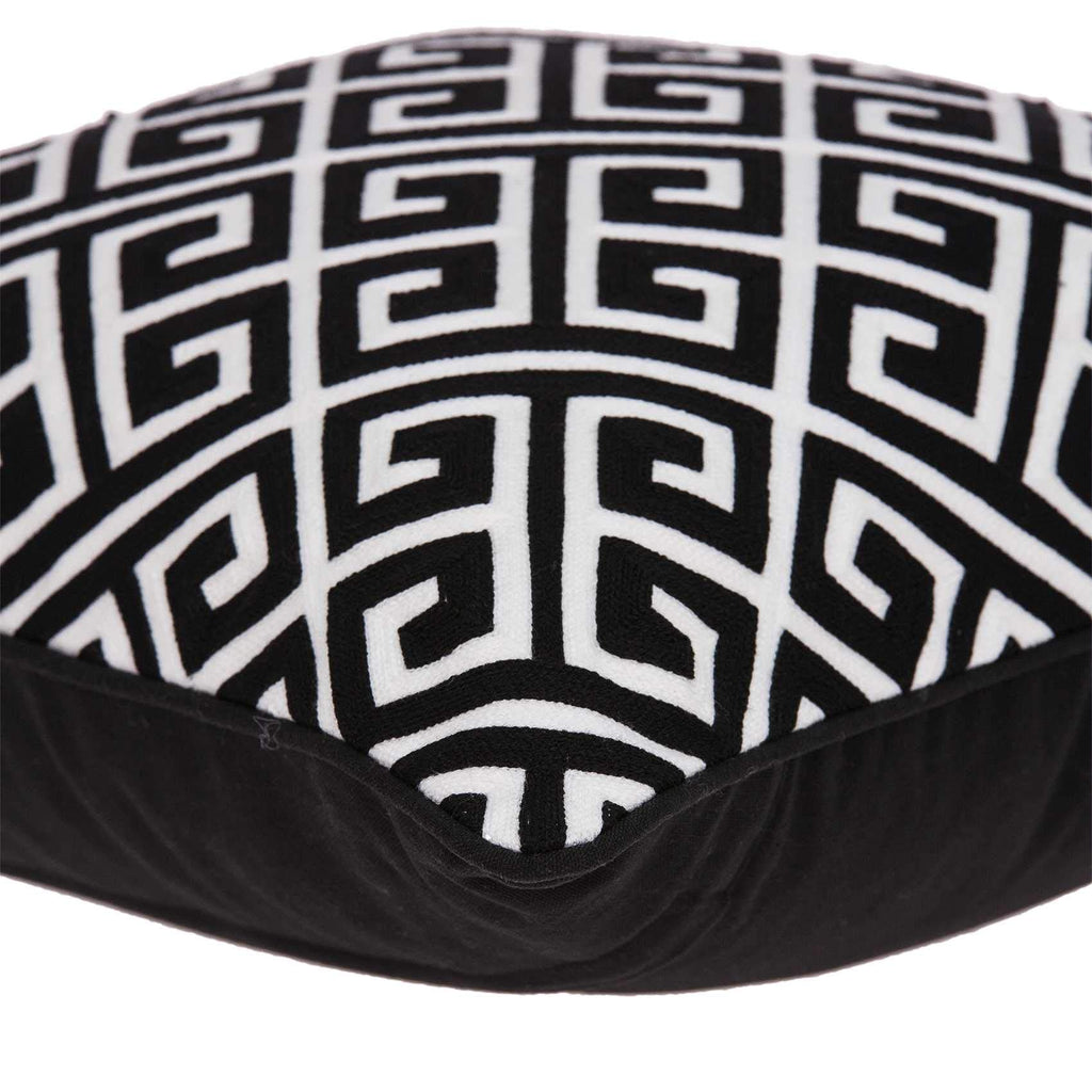 20' X 7' X 20' Black and White Pillow Cover with Down Insert
