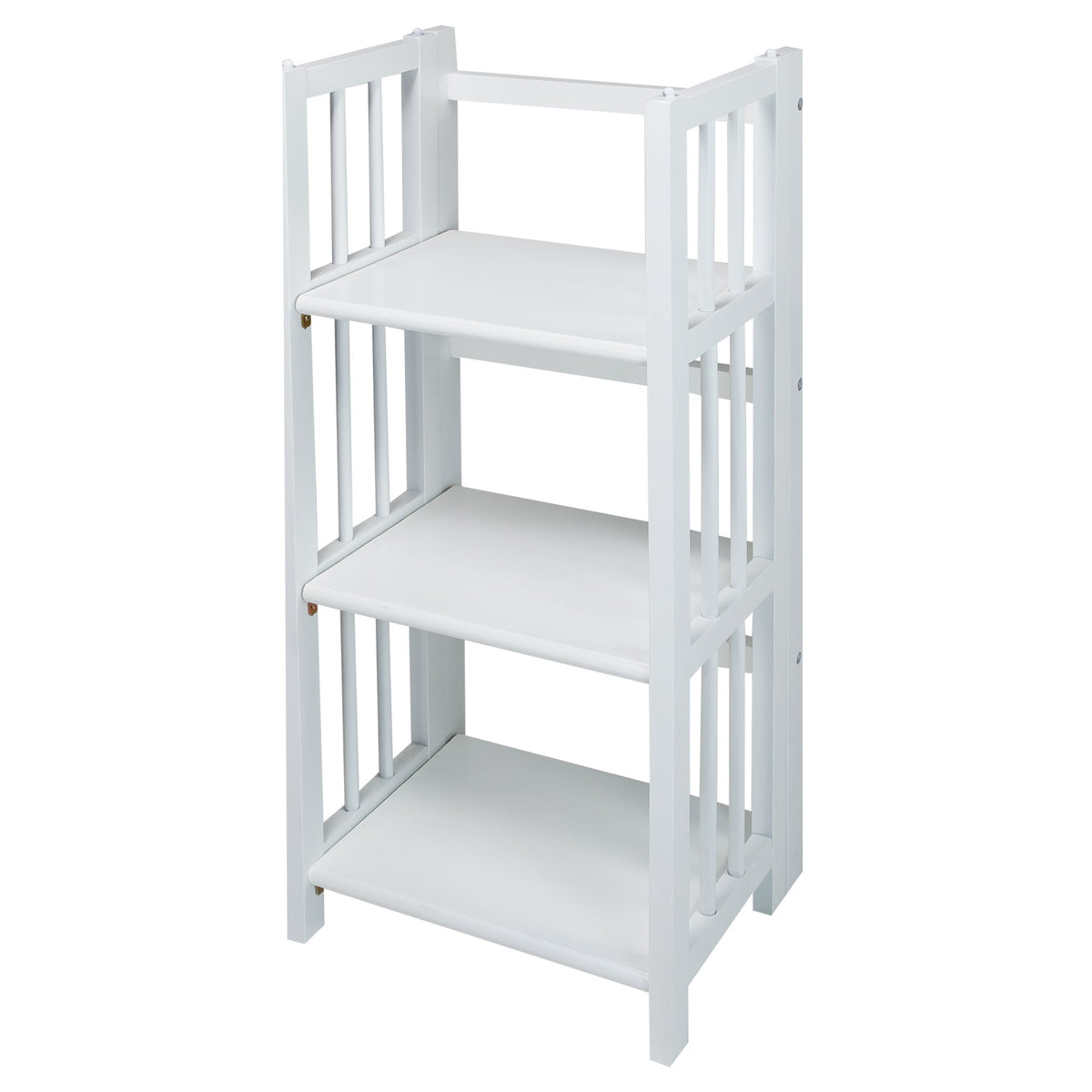 Casual Home 3-Shelf Folding Bookcase, 14&quot; Wide, White