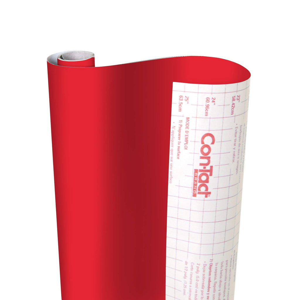 Con-Tact Brand Creative Covering Shelf Liner, 18'' x 16', Fire Engine Red