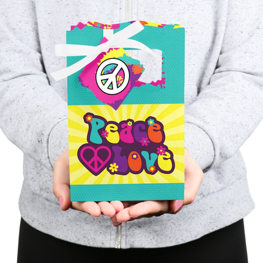 Big Dot Of Happiness - 60'S Hippie - 1960S Groovy Party Favor Boxes - Set Of 12