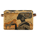 Storage Basket African Woman Canvas Collapsible Box Organizer Bin with Handles