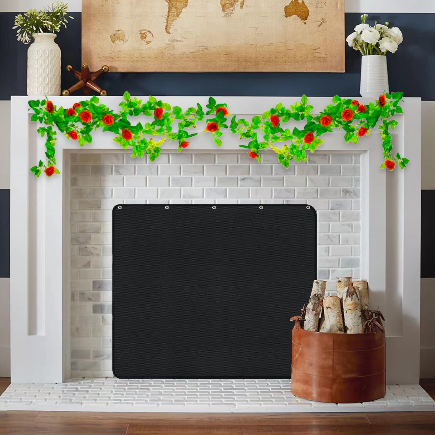 Magnet Fireplace Cover, Fireplace Draft Blocker, Fireplace Blanket for Heat Loss, Fireplace Flue Blocker, Fireplace Cold Air Blo
