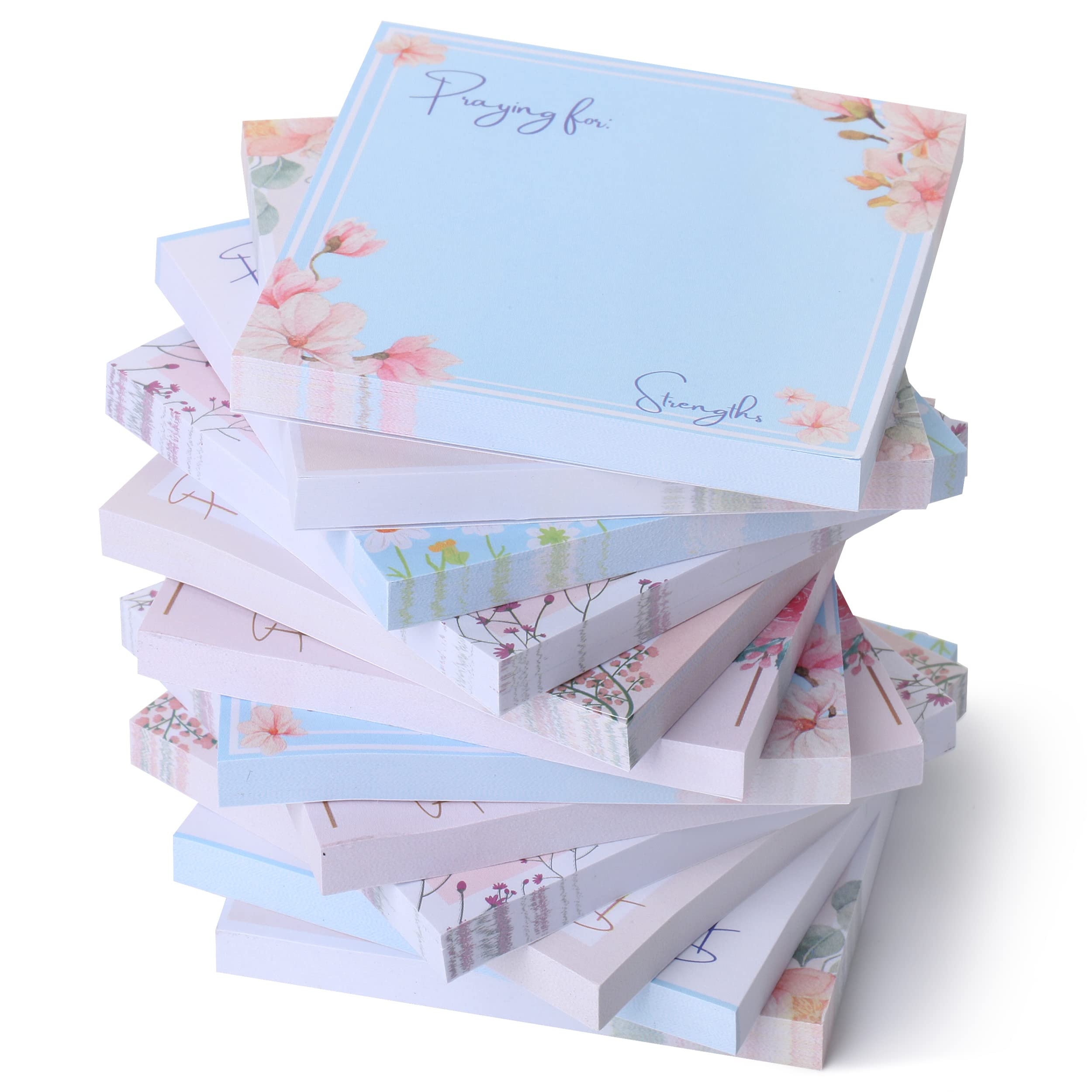 Mr. Pen- Floral Sticky Notes, 3'X3', 12 Pads, Aesthetic Colorful Sticky Notes In Bulk