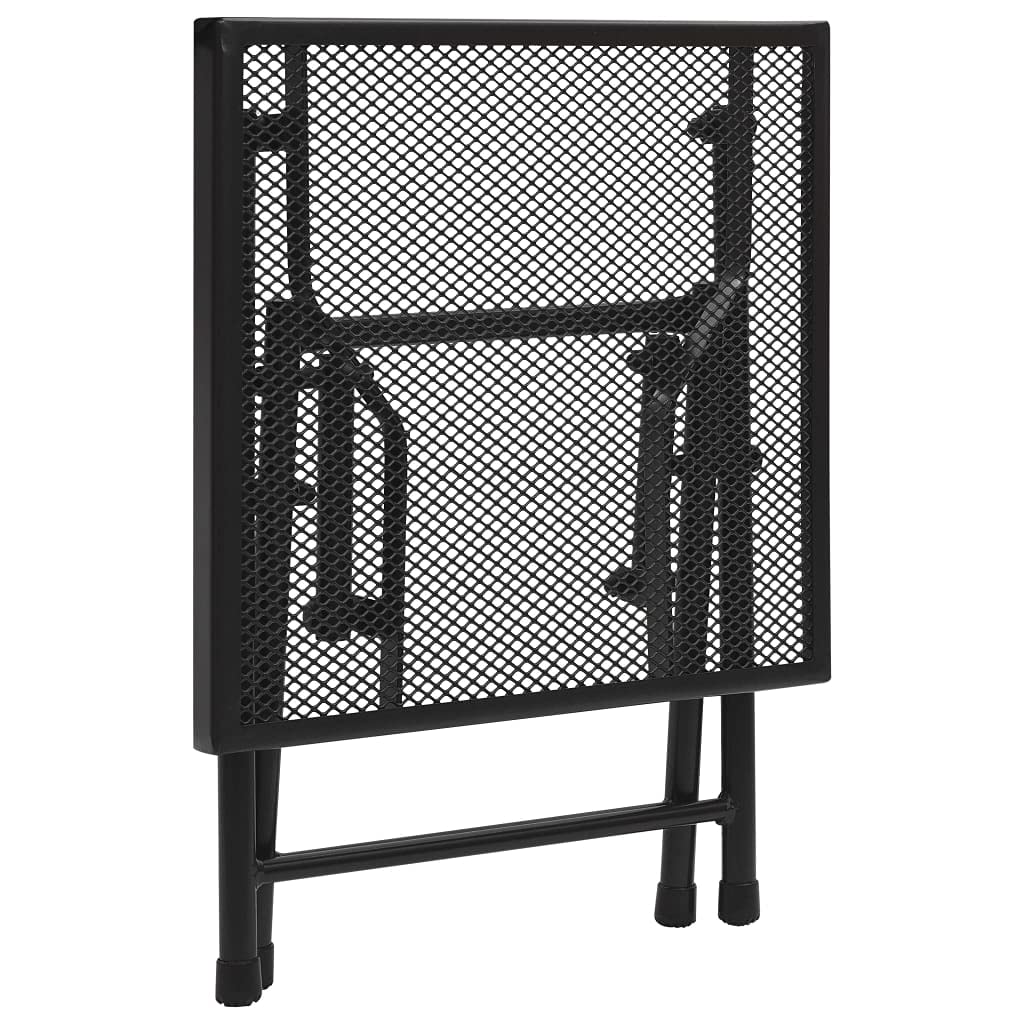 vidaXL Folding Table Mesh 15&quot;x15&quot;x15&quot; Steel Anthracite