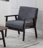 Bahamas 25" W Dark Gray Linen Fabric Chair