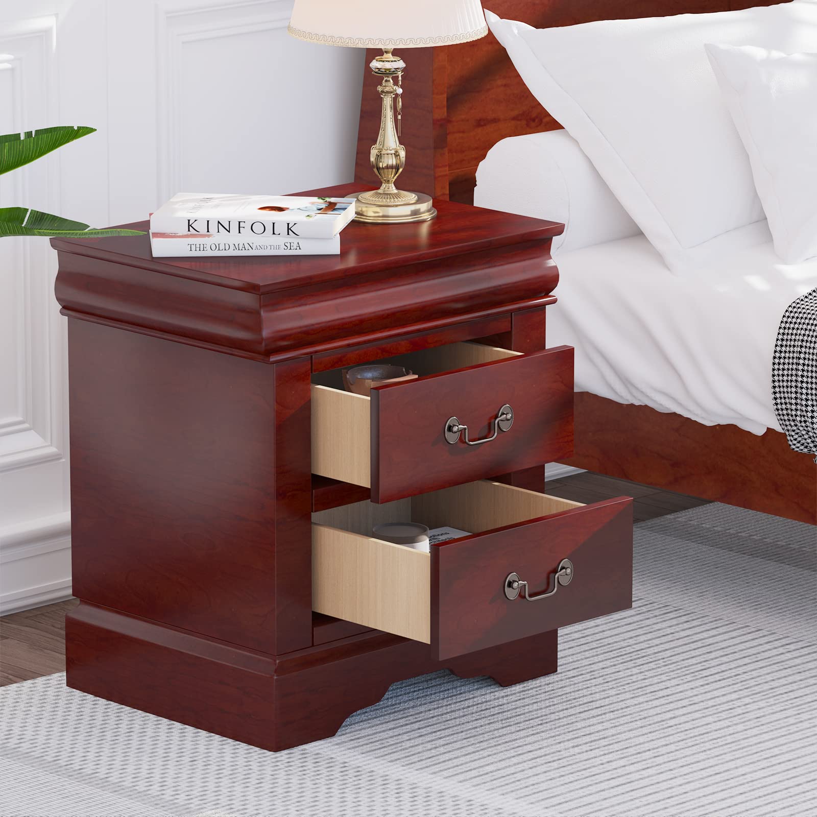 Acme Furniture Louis Philippe III Nightstand in Cherry