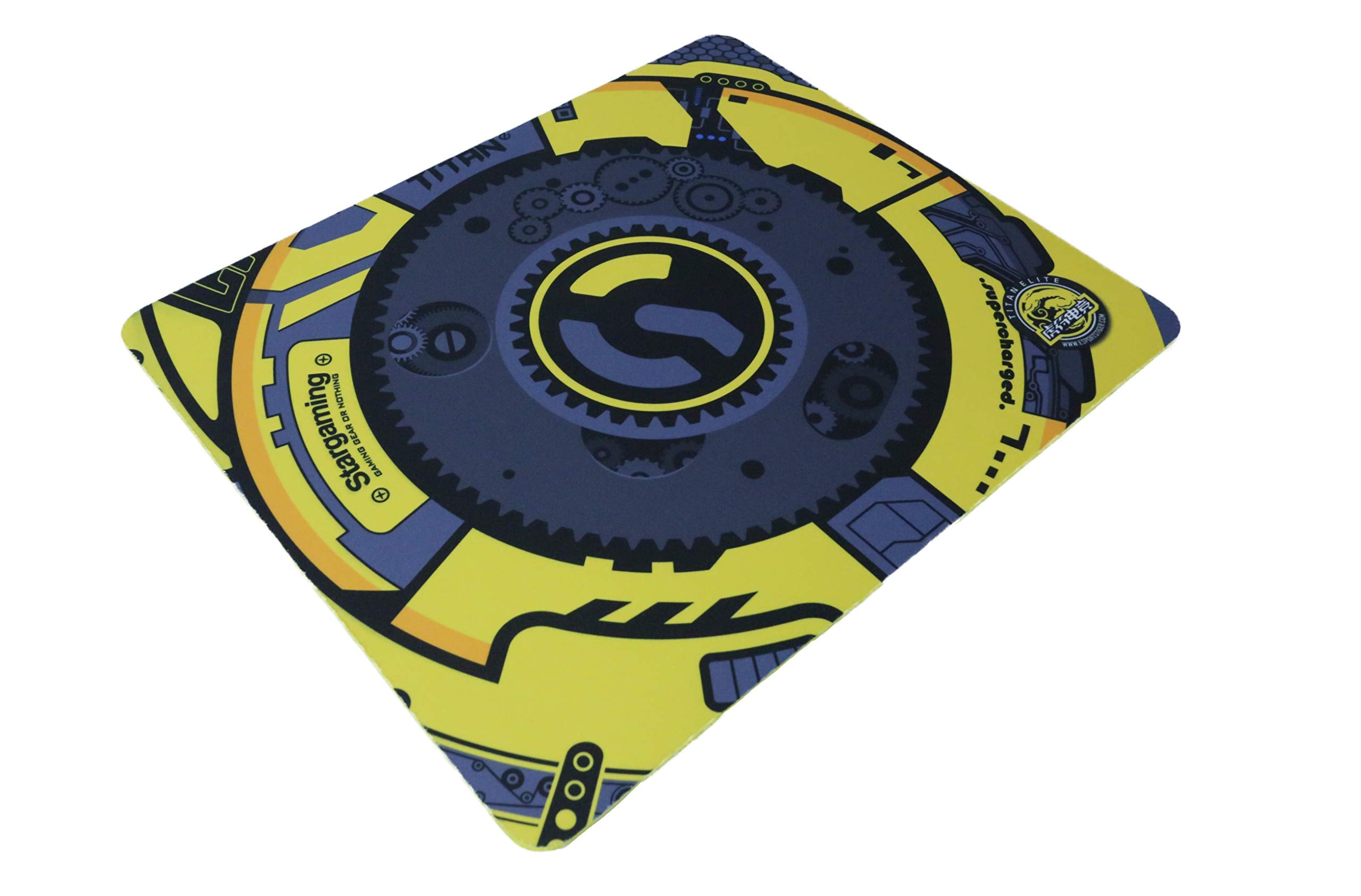 Esports Tiger Titan Yellow Gaming Mouse Pad - Small (360 X 300 X 4Mm) - Cloth Surface, Non-Slip Rubber Base