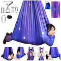 Sensory Swing For Kids Indoor & Outdoor Double Layer Therapy Cuddle Swing Hammock Chair With 360 Swivel Hanger Kit Adjustable Sw