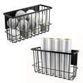 Magnetic Basket Organizer for Fridge and Laundry Room, Deep Basket, Black