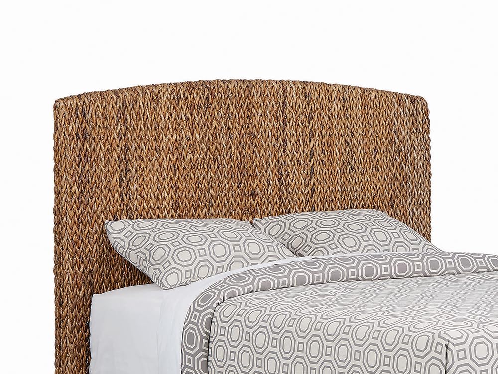 Coaster Home Furnishings Laughton Coastal 55-Inch Hand Woven Banana Leaf Panel Headboard For Bedroom Eastern King Size Amber 300501Keb1