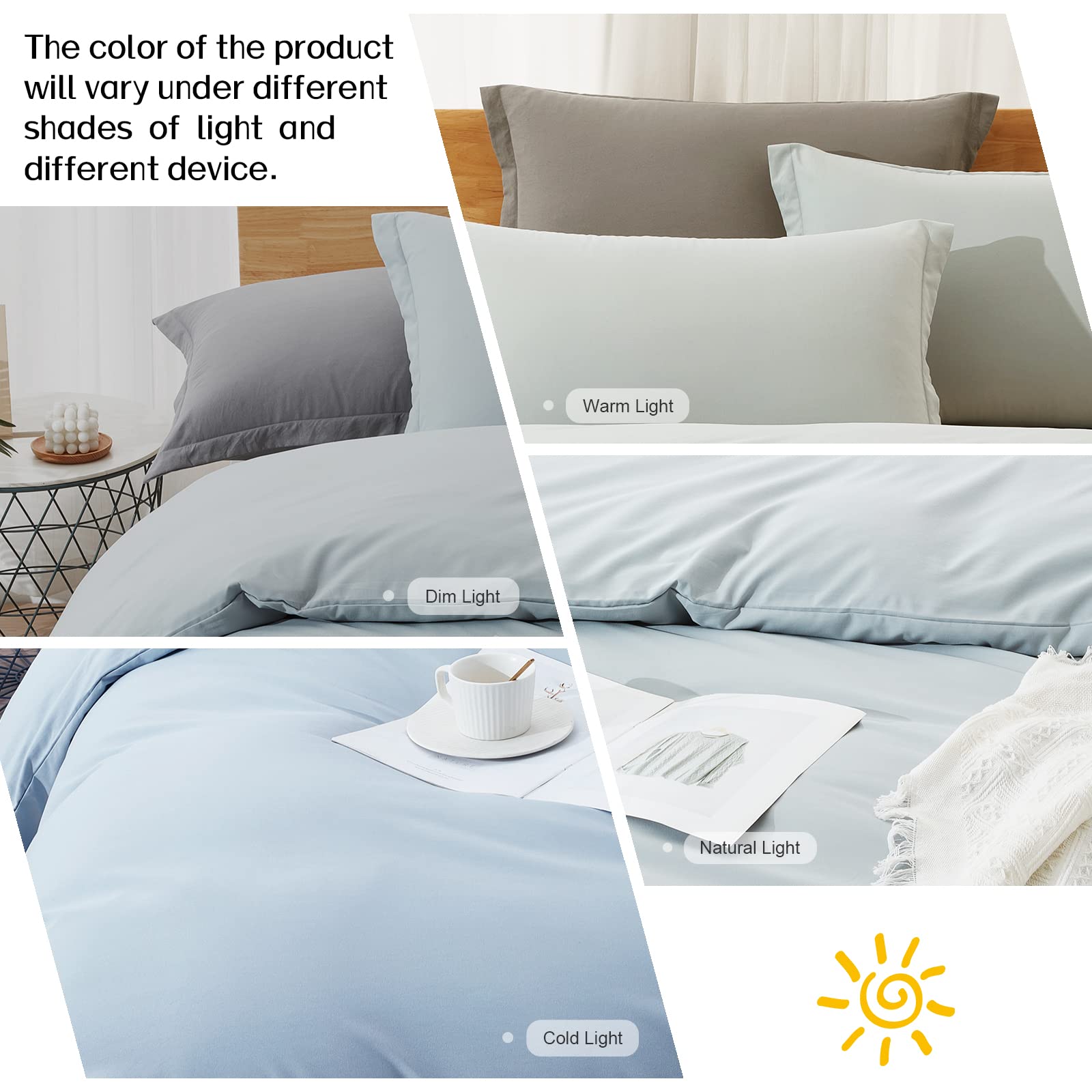 Dreaming Wapiti Duvet Cover King,Washed Microfiber Cornflower Blue King Size Duvet Cover Set,Solid Color - Soft And Breathable With Zipper Closure & Corner Ties (Cornflower Blue, King)
