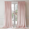 Lazzzy Pink Velvet Curtains Room Darkening Thermal Insulated Curtains 96 Inch Long Window Drapes For Bedroom Living Room Super S