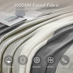 Homelike Moment Fleece Bed Blankets Queen Size Grey, Soft Fluffy Queen Blanket, Fuzzy Cozy Plush Flannel Big Blanket For Couch S