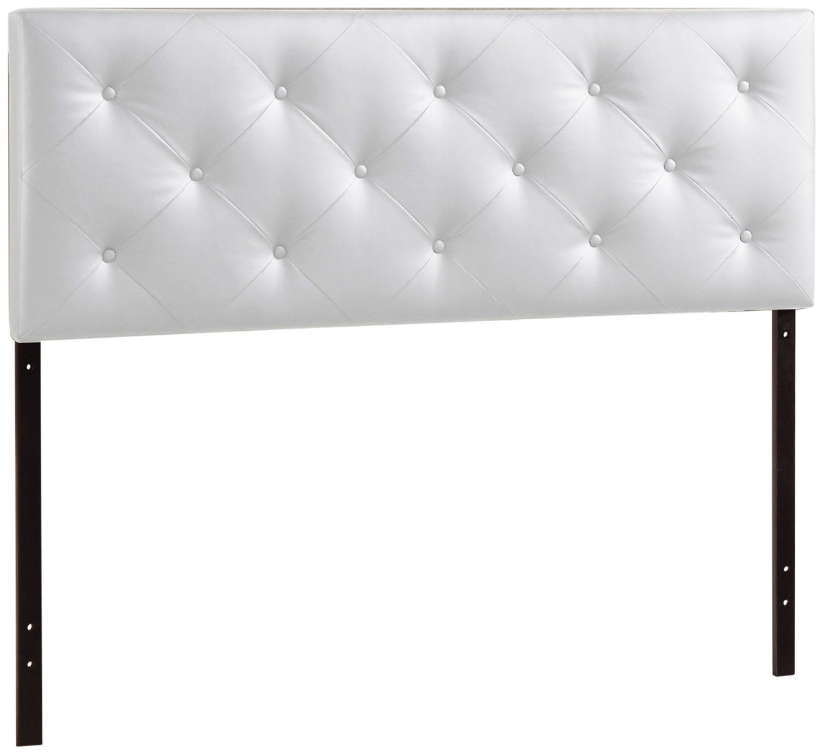 Baxton Studio Baltimore Modern and Contemporary Full White Faux Leather Upholstered Headboard