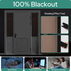 Homeideas 100% Blackout Sidelight Curtains For Front Door, Side Door Window Curtains And Small Window, Thermal Insulated Covering, 1 Panel, W12 X L54 Inch, Coffee