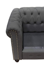 Best Master Furniture Venice Upholstered Loveseat, Charcoal