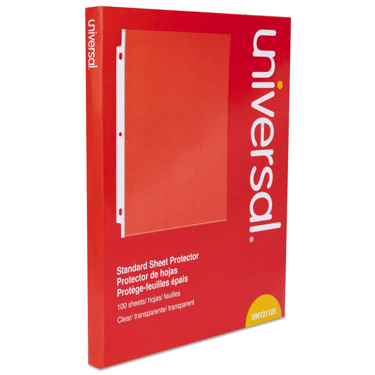 Universal Office Products 21125 Top-Load Poly Sheet Protectors, Standard, Letter, Clear, 100/Box