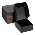 Duzcli 6X6X3 Shipping Boxes - Set Of 20, Small Black Corrugated Cardboard Boxes For Small Business Supplies, Packing, Mailing An