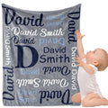 Yofair Ships Next Day, Personalized Blanket Gifts For Teen Boys Custom Blanket With Name Flannel Throw Boys Blanket Customized G