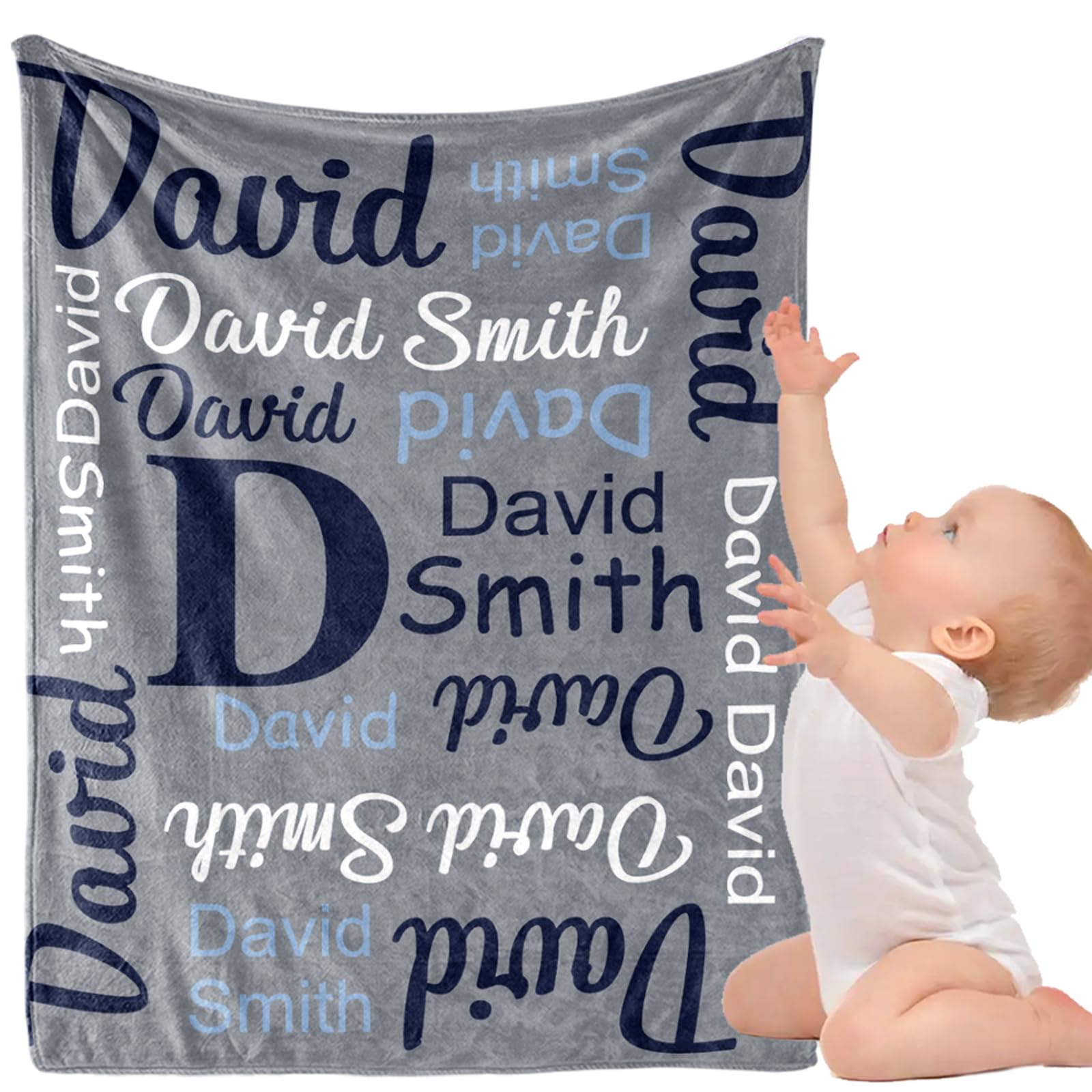 Yofair Ships Next Day, Personalized Blanket Gifts For Teen Boys Custom Blanket With Name Flannel Throw Boys Blanket Customized G