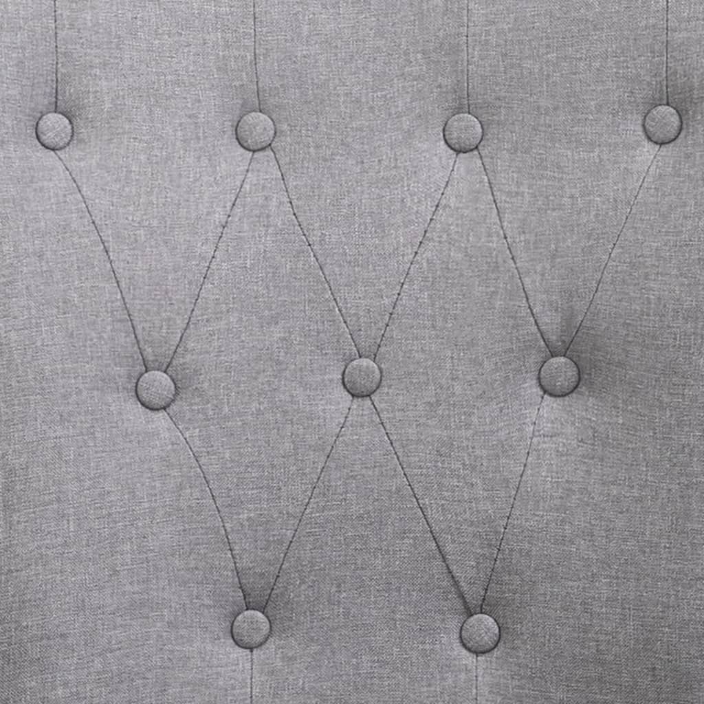 vidaXL Light Gray Fabric Dining Chair with Armrests and Oak Wood Frame - Ergonomically Designed for Comfort and Stability