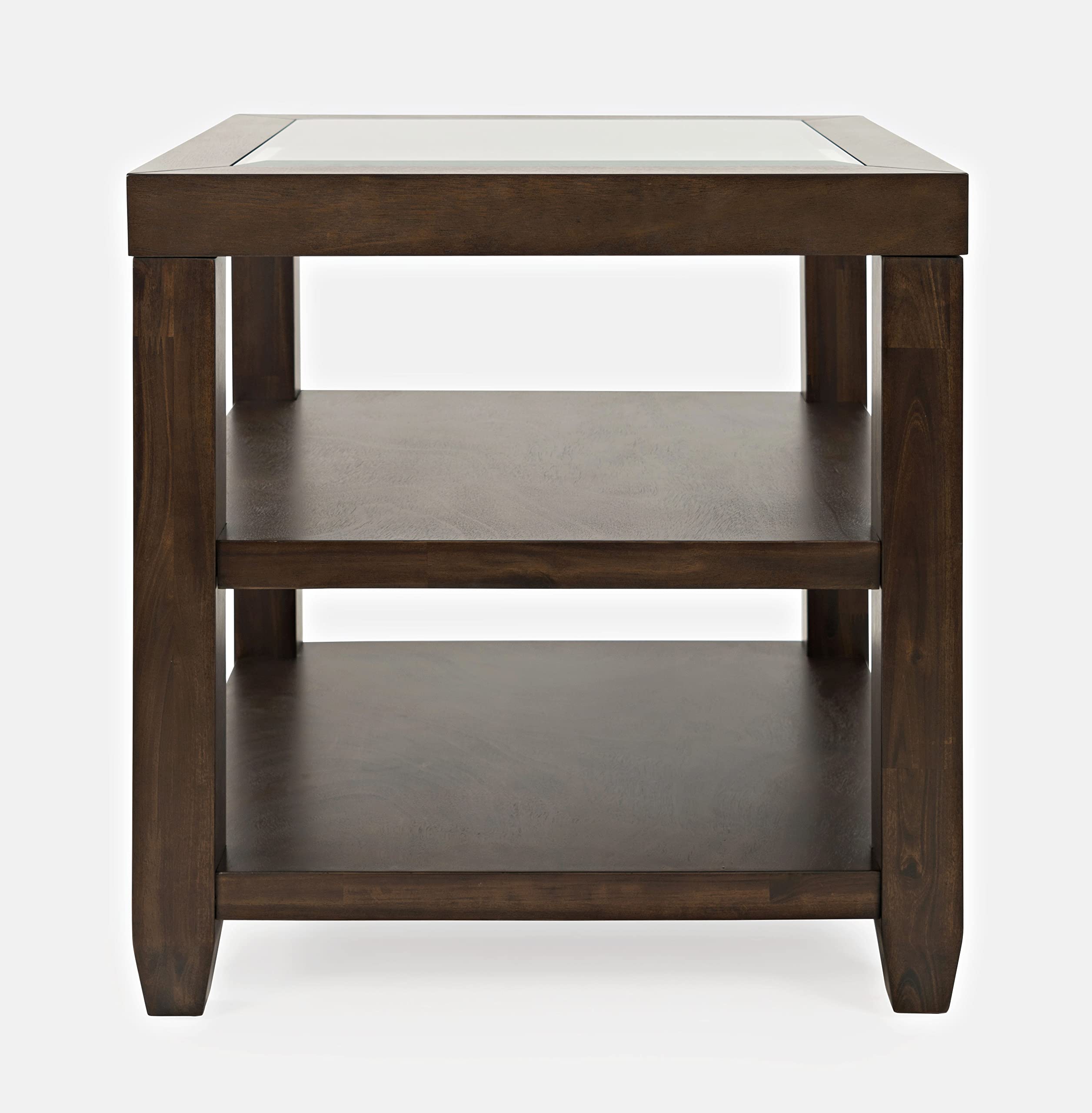 Jofran Inc. Urban Icon Glass Inlay End Table with Storage