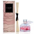 Lovspa Moroccan Rose Scented Sticks Reed Diffuser Set - Soothing Floral Blend Of Rose Essential Oils, 4.5 Ounces, Made In The Us