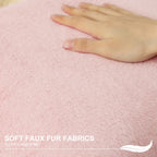 Pallene Faux Fur Plush Lumbar Throw Pillow Covers 12X20 Set Of 2 - Luxury Soft Fluffy Cozy Decorative Pillow Covers For Sofa, Co