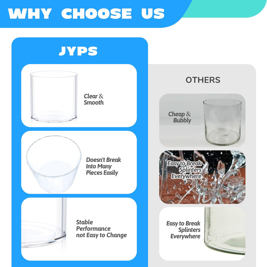 Flower Clear Plastic Vase Centerpiece For Home, Wedding Party, Clear Cylinder Wide Vase For Flowers, Decorative Wide Mouth Vase