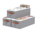 OUTBROS Storage Baskets, Foldable Bins for Shelves, Fabric Boxes With Handles, Wardrobe Organiser, For Bedrooms, Living Rooms, G