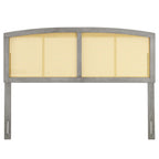 Modway Halcyon Cane Woven Rattan Headboard, Full, Gray