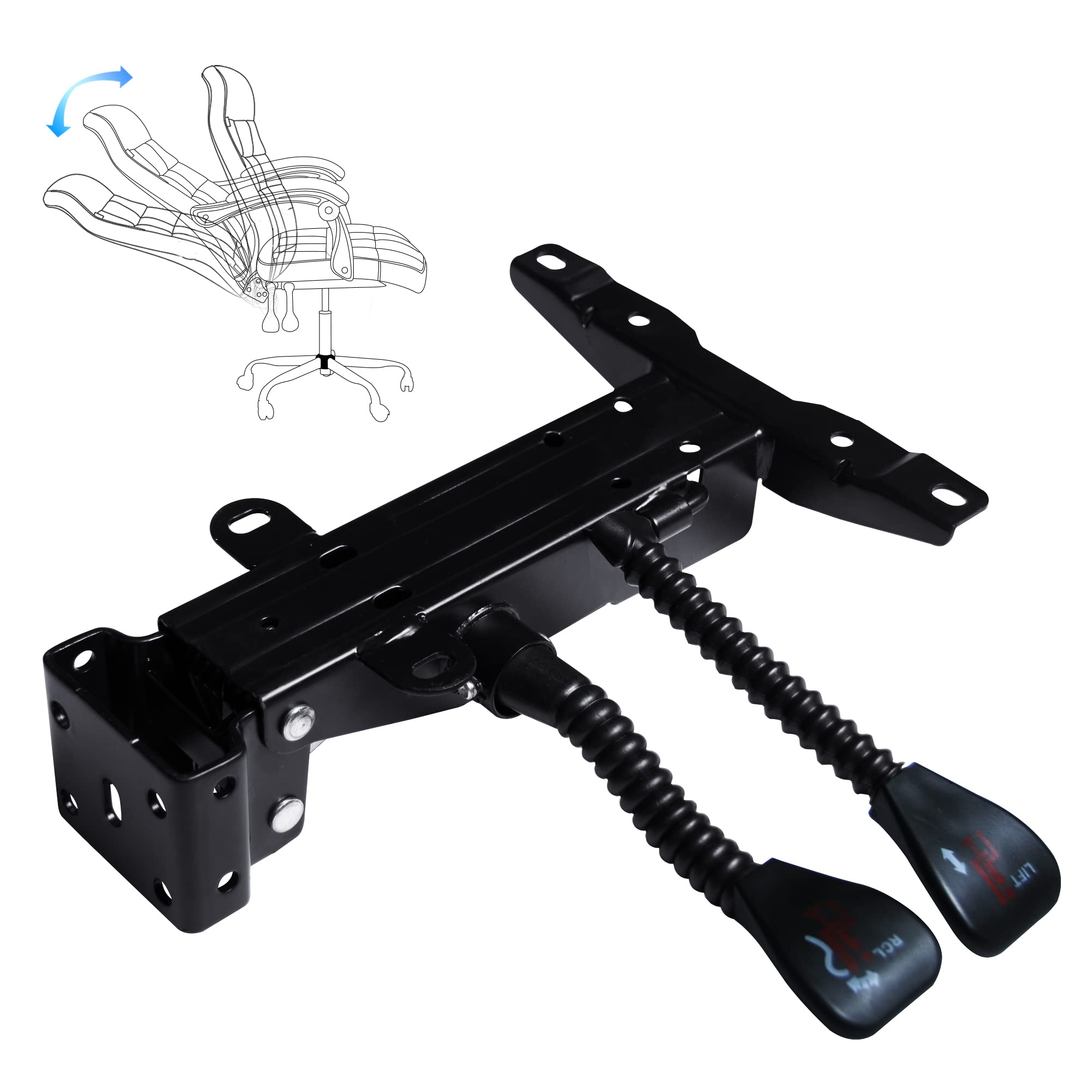 Skuehod Heavy Duty with Adjustment Backrest Tilt Replacement Office Chair Swivel Tilt Control Seat Mechanism Gas Type (155 Tilt 