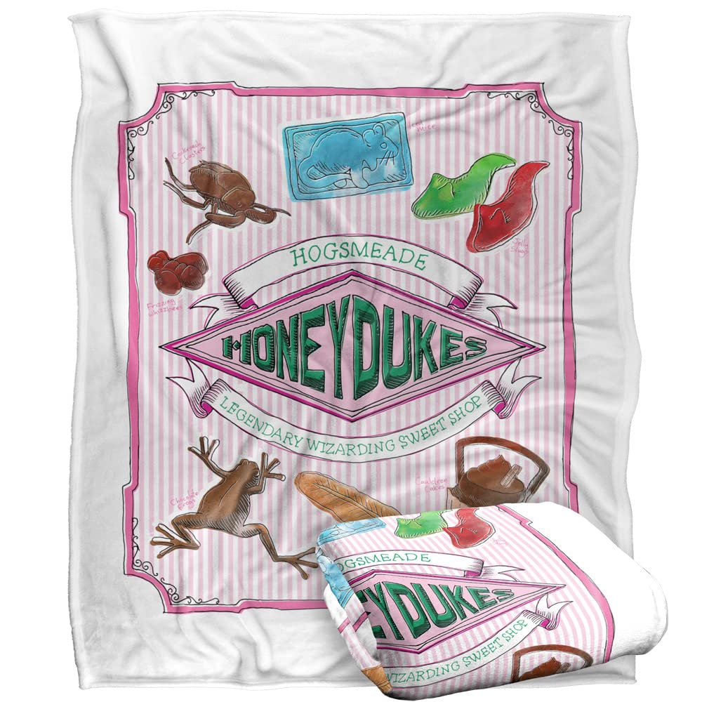 Harry Potter Honeydukes Hogsmeade Label Officially Licensed Silky Touch Super Soft Throw Blanket 50' X 60'