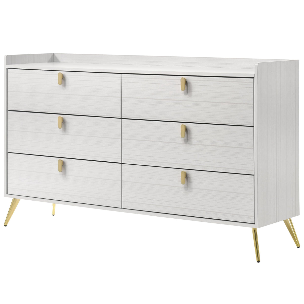 Acme Zeena 6-Drawer Wooden Dresser in White