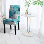 Capsceoll Turquoise Teal Chair Covers For Dining Room 6 Pack And Dining Kitchen Chair Cover Chair Clipcovers Removable Washable Kitchen Chair Protector Cover